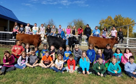 Bluestem students love farm chores