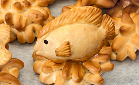 Fish made of bread dough