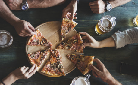 Gathering for Pizza