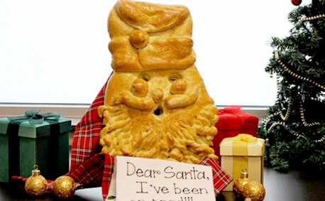 wheat recipe smiling santa bread