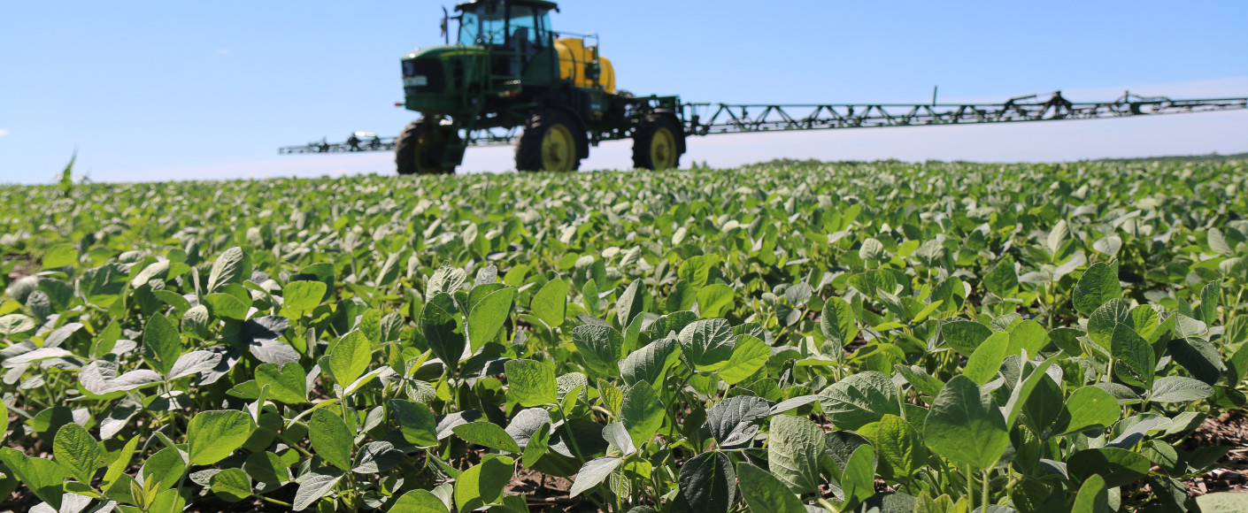 Sprayer on field