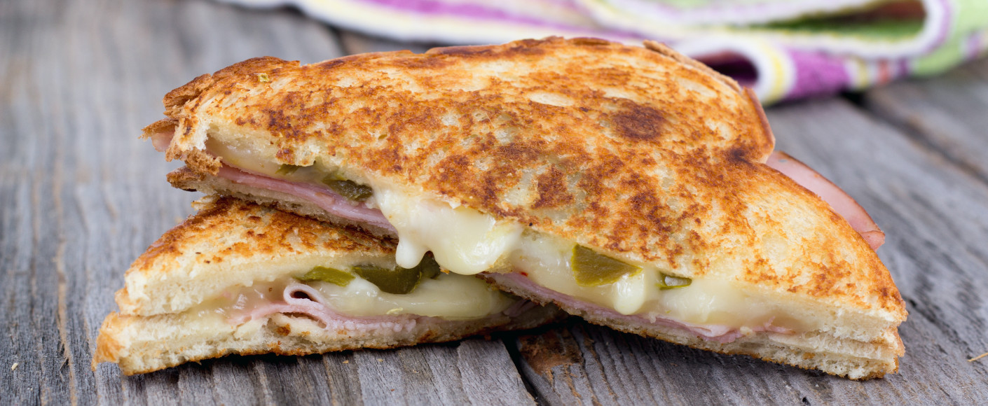 grilled ham and cheese sandwich