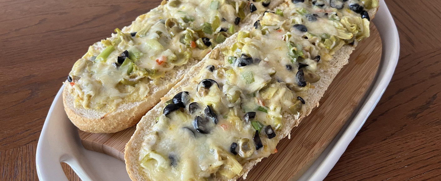 Loaded baked cheesy bread recipe