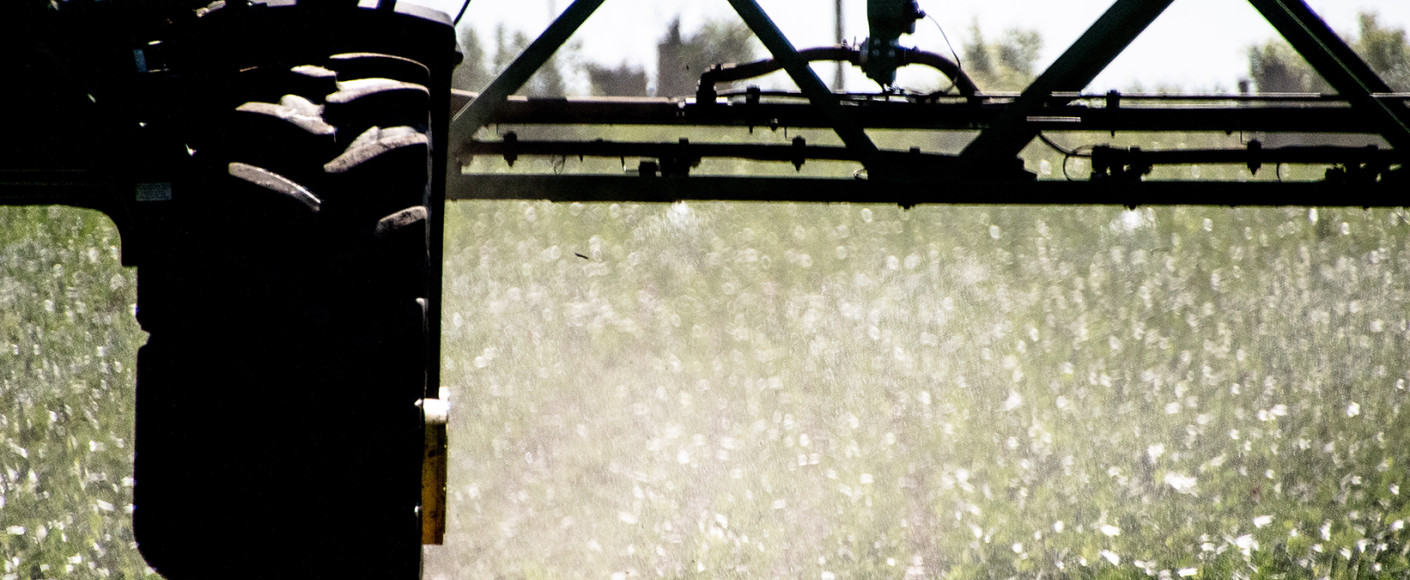 Crop spraying close up KS Soy