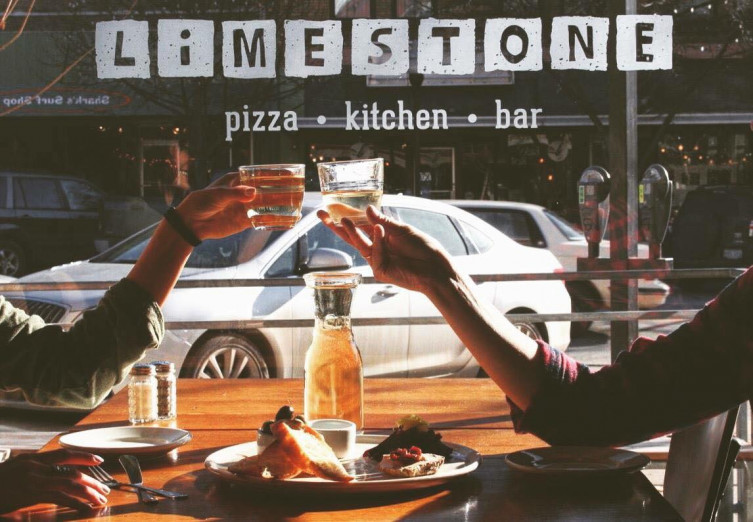 Limestone pizza sign