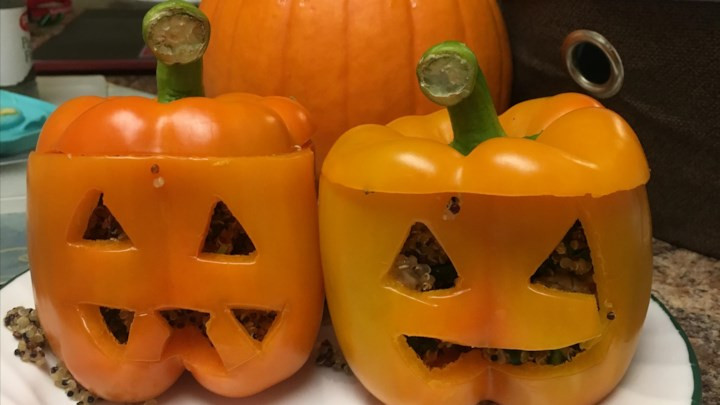 Jack o Lantern Bell Peppers