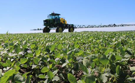 Sprayer on field