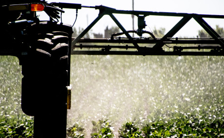 Crop spraying close up KS Soy