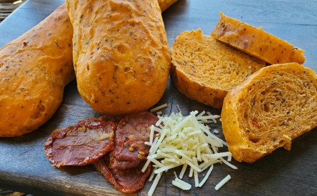 K-State student recipes tomato basil parmesan bread