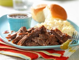 Recipe Slow-Cooked Whiskey-Molasses Shredded Beef